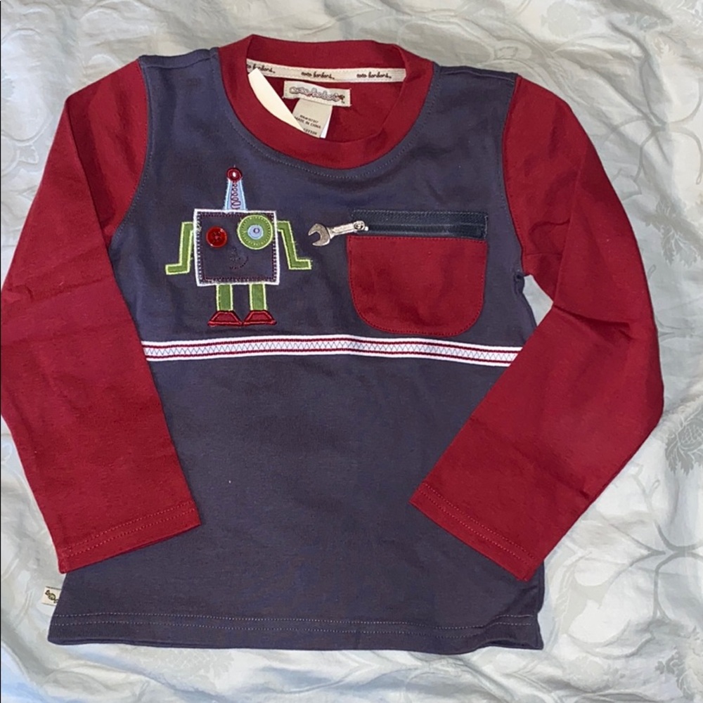 NWT Coco Bonbons Long Sleeve Robot Shirt. Sz. 4
